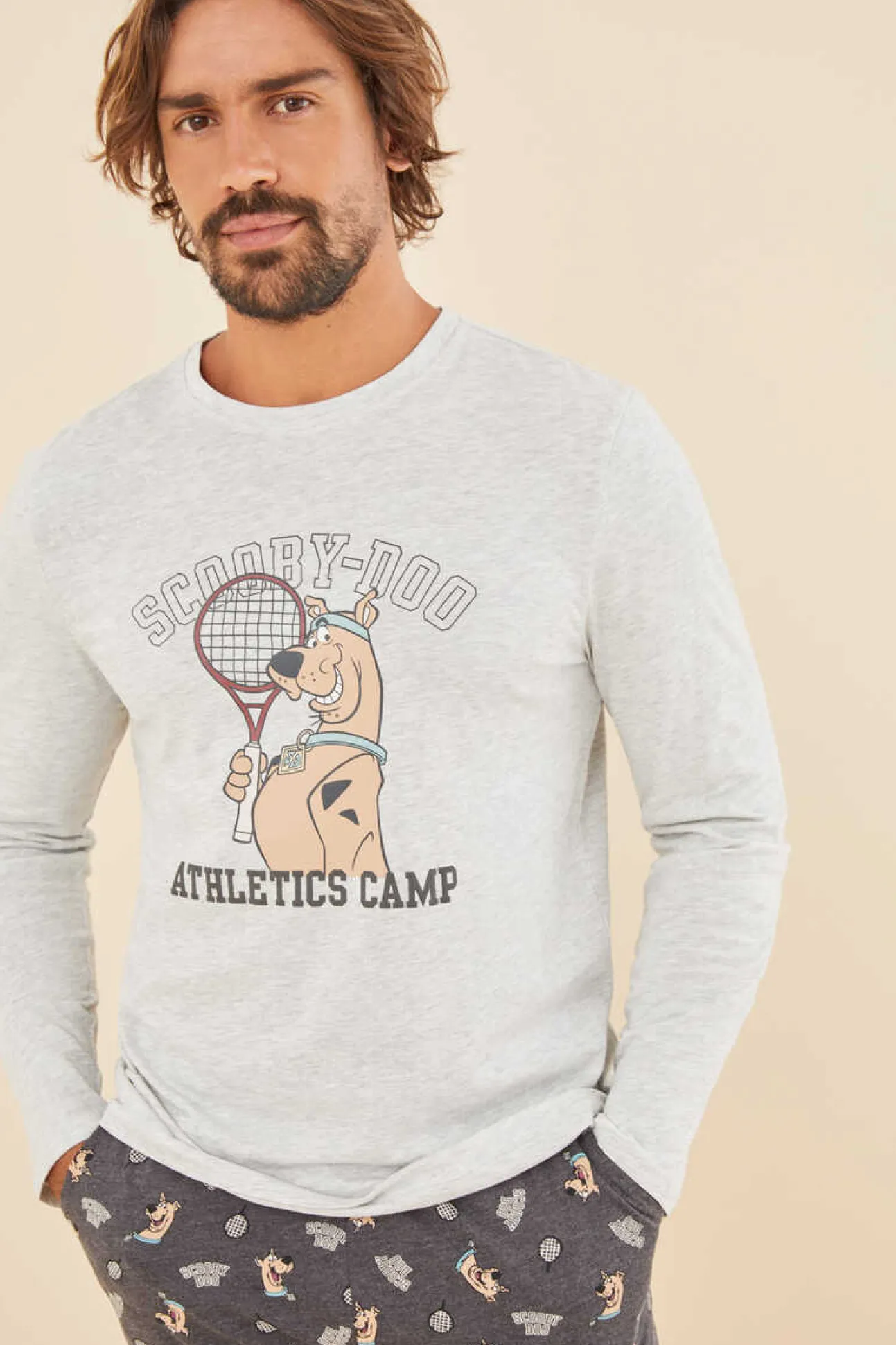 Pijama Comprido Homem 100% Algodao Scooby Doo