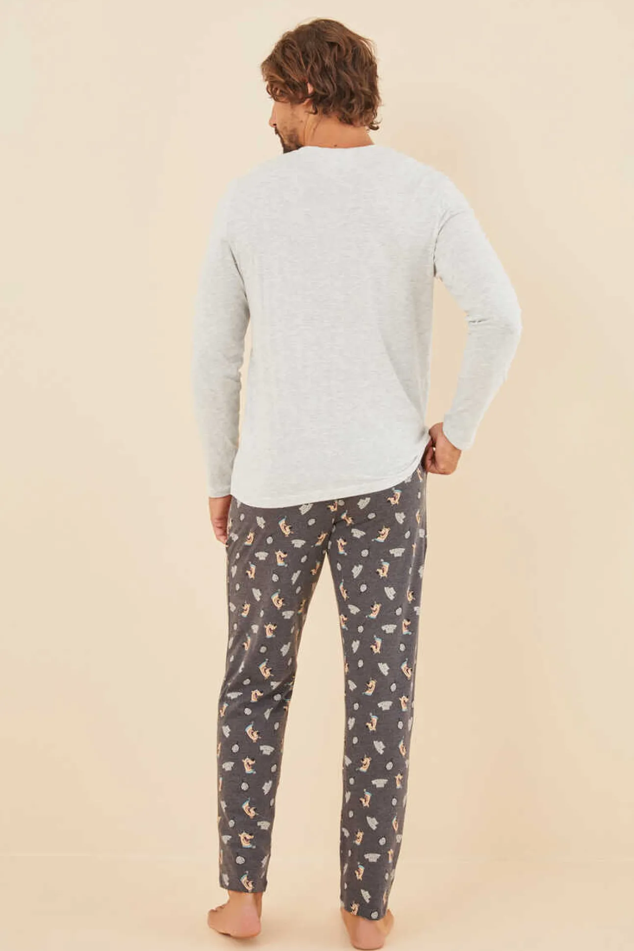 Pijama Comprido Homem 100% Algodao Scooby Doo