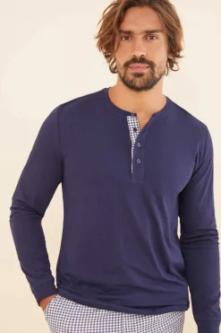 Pijama Comprido Homem 100% Algodao Xadrez