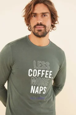 Pijama Comprido Homem 100% Algodao Verde