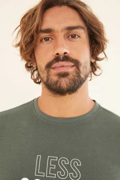 Pijama Comprido Homem 100% Algodao Verde