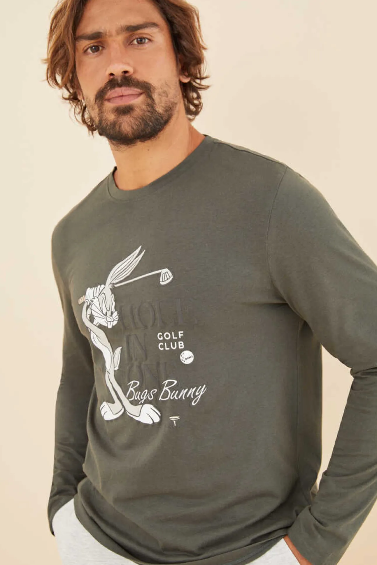 Pijama Comprido Homem 100% Algodao Bugs Bunny