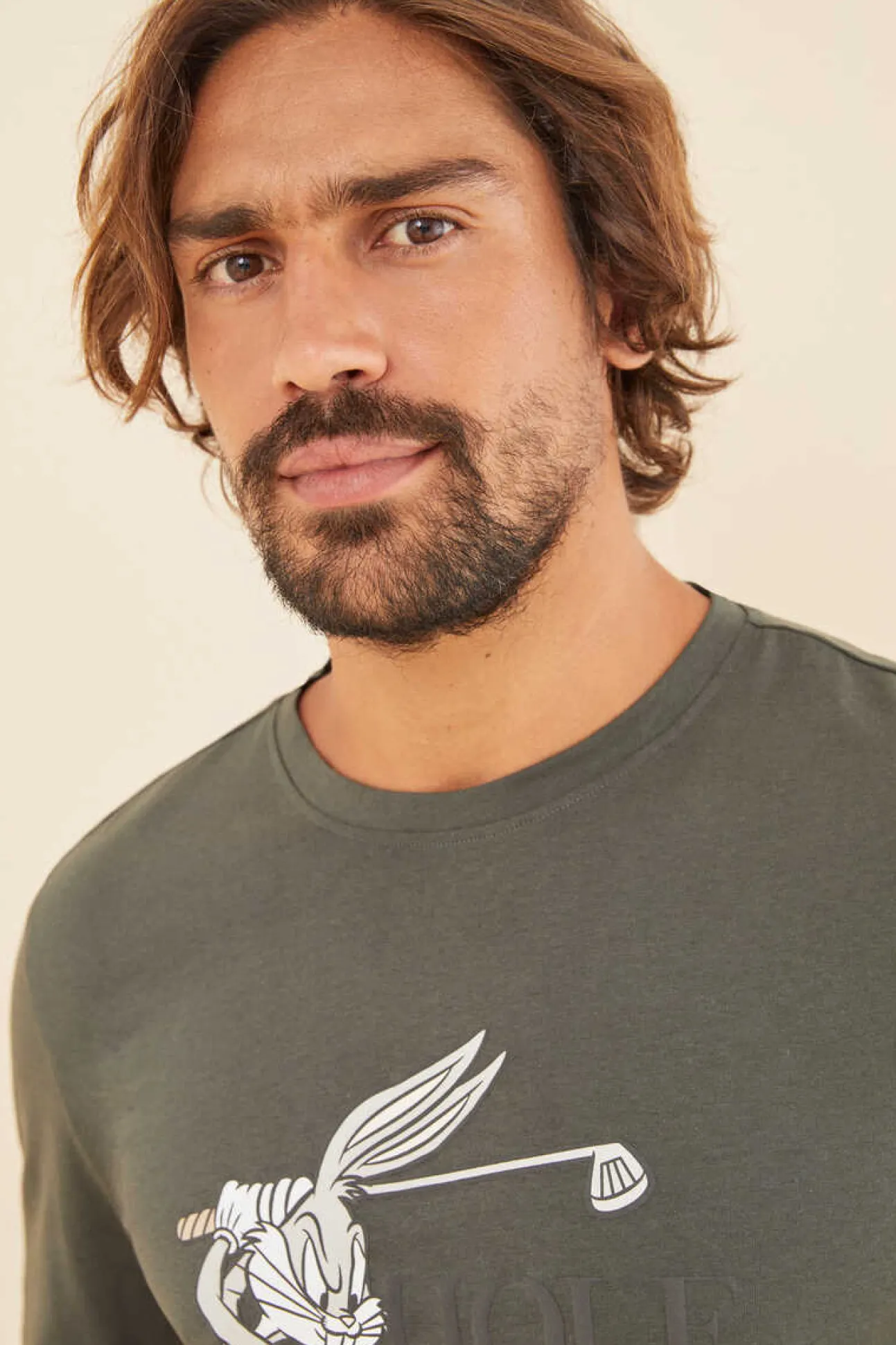 Pijama Comprido Homem 100% Algodao Bugs Bunny