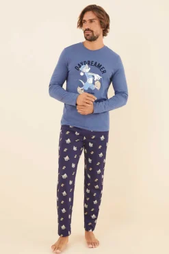 Pijama Comprido Homem 100% Algodao Tom E Jerry