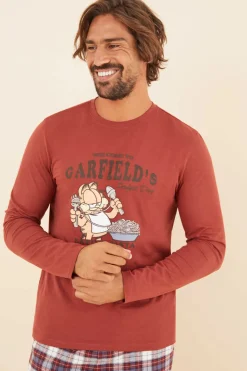 Pijama Comprido Homem 100% Algodao Garfield