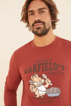 Pijama Comprido Homem 100% Algodao Garfield