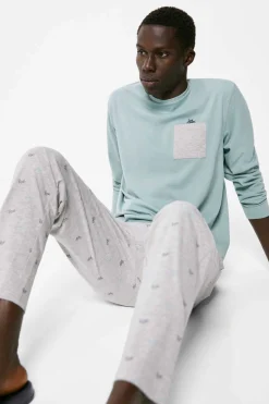 Pijama Comprido Malha Algodao Bicicleta