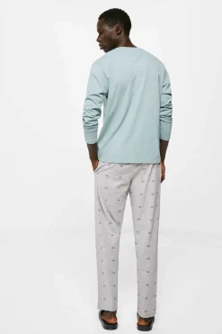 Pijama Comprido Malha Algodao Bicicleta