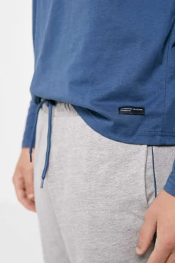 Pijama Comprido Malha Algodao Torrada