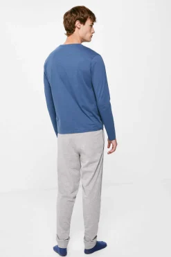 Pijama Comprido Malha Algodao Torrada