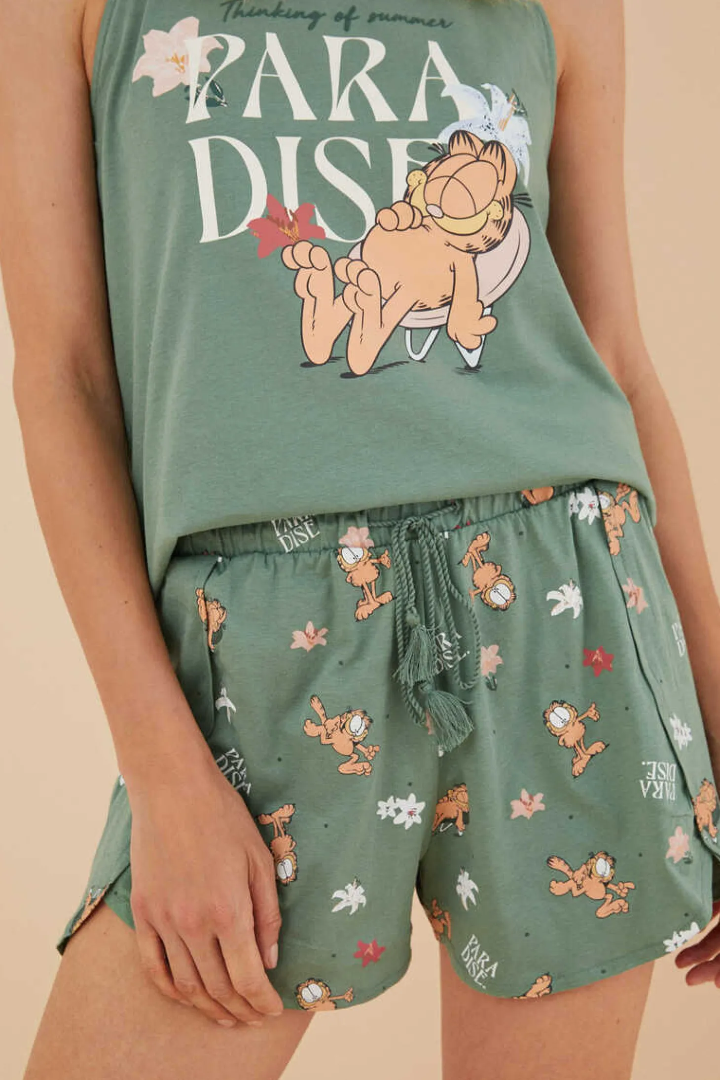 Pijama Curto Alcas Garfield