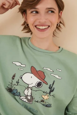 Pijama De 100% Algodao Do Snoopy Em