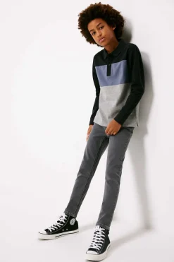 Polo Color Block Manga Comprida Menino