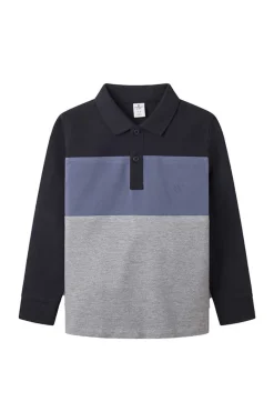 Polo Color Block Manga Comprida Menino