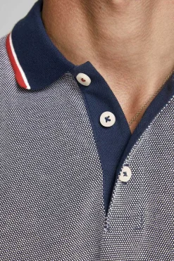 Polo Manga Comprida Faixa Contraste