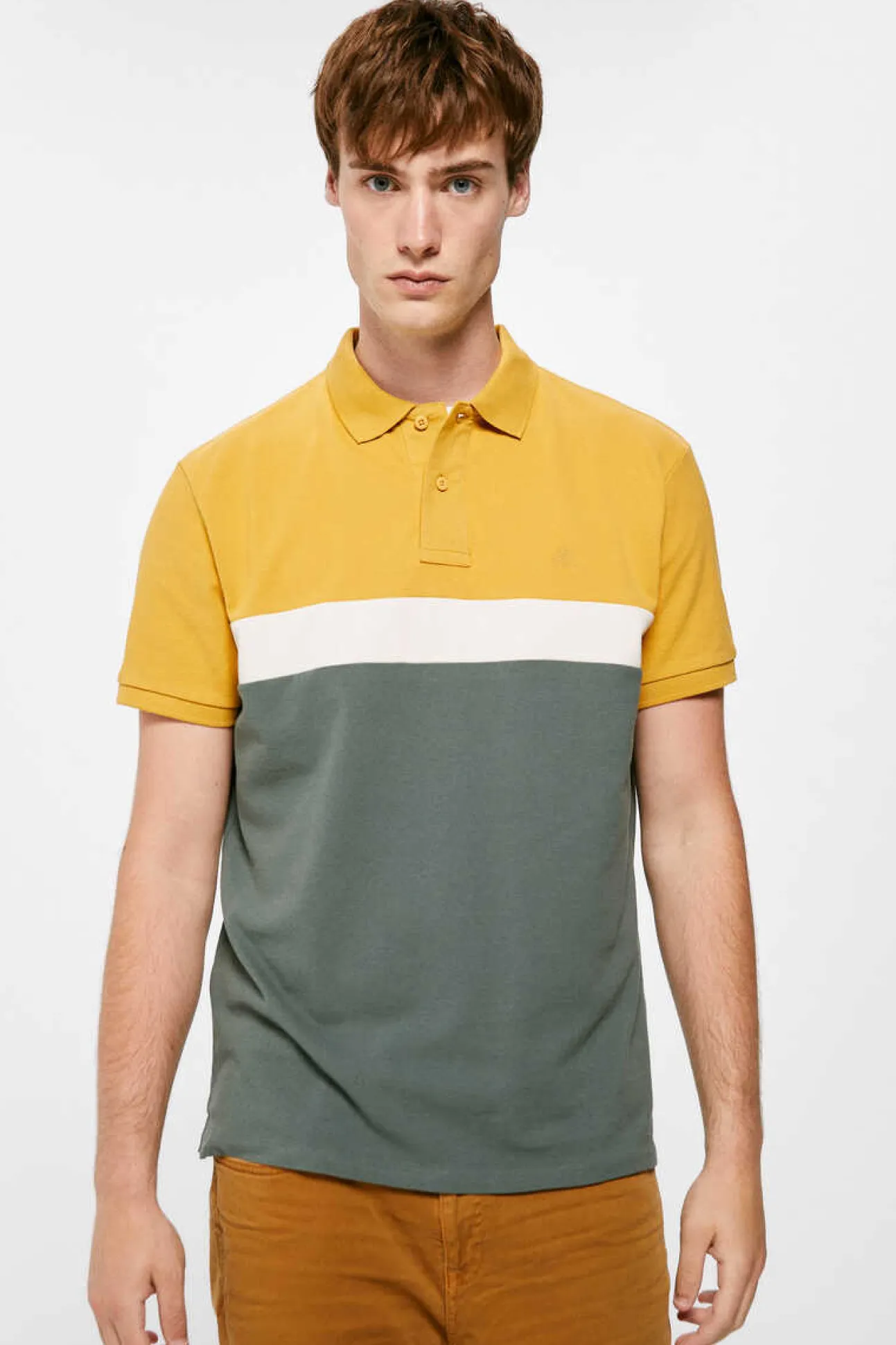Polo Pique Color Block