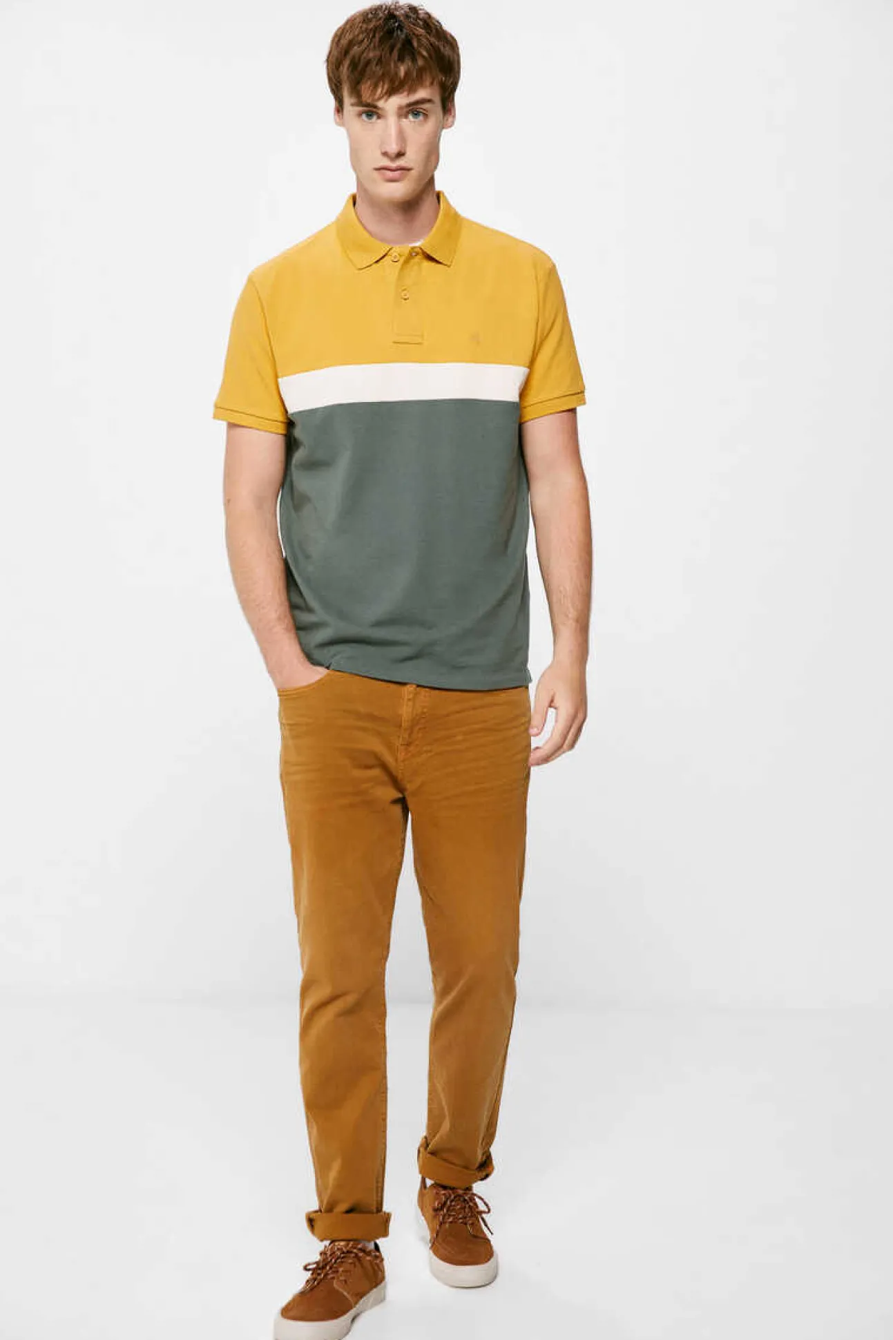 Polo Pique Color Block