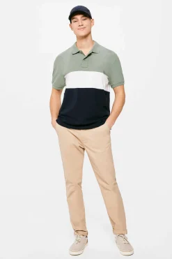 Polo Pique Color Block