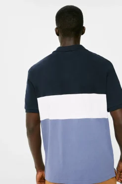 Polo Pique Color Block