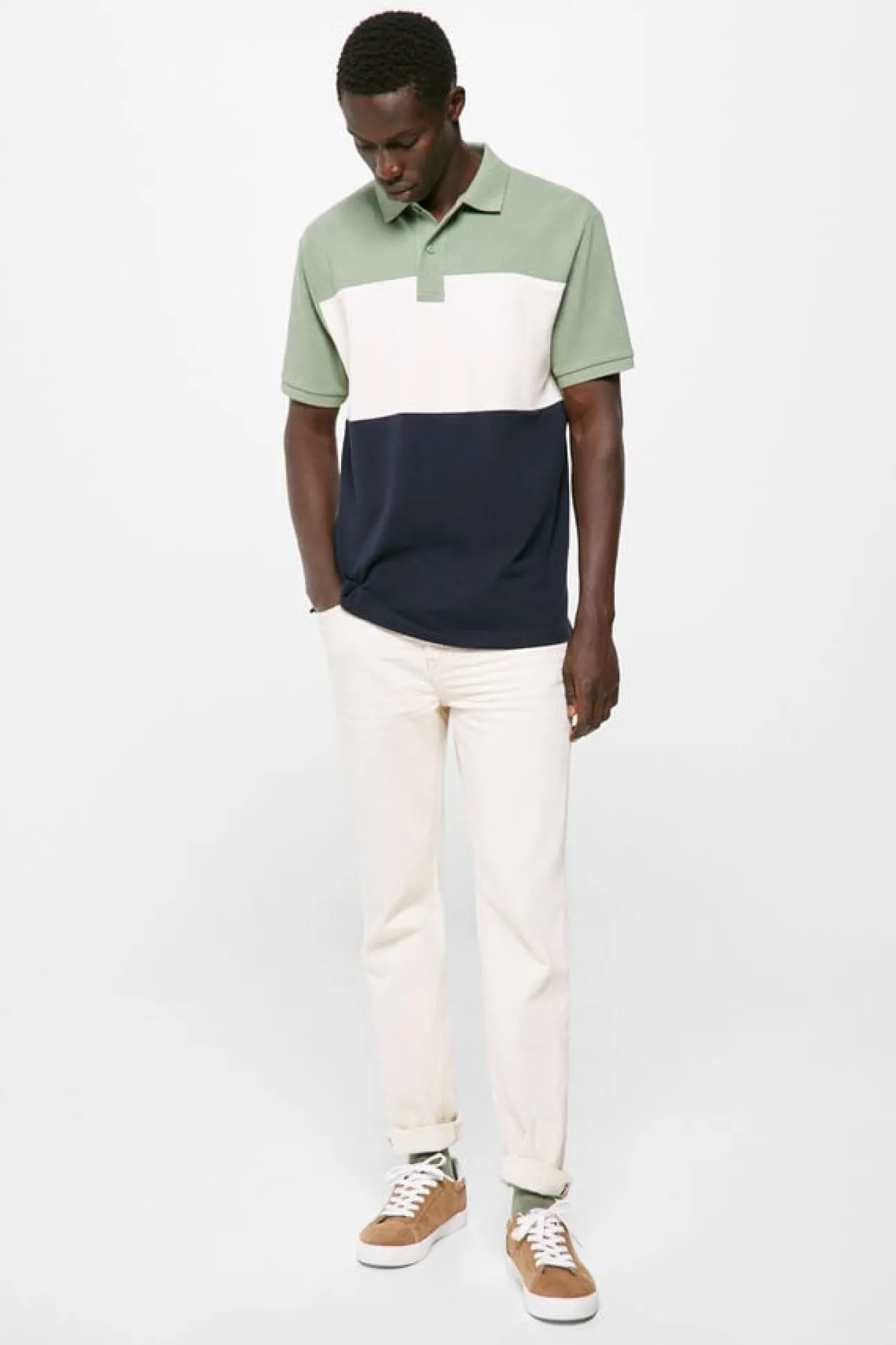 Polo Pique Color Block