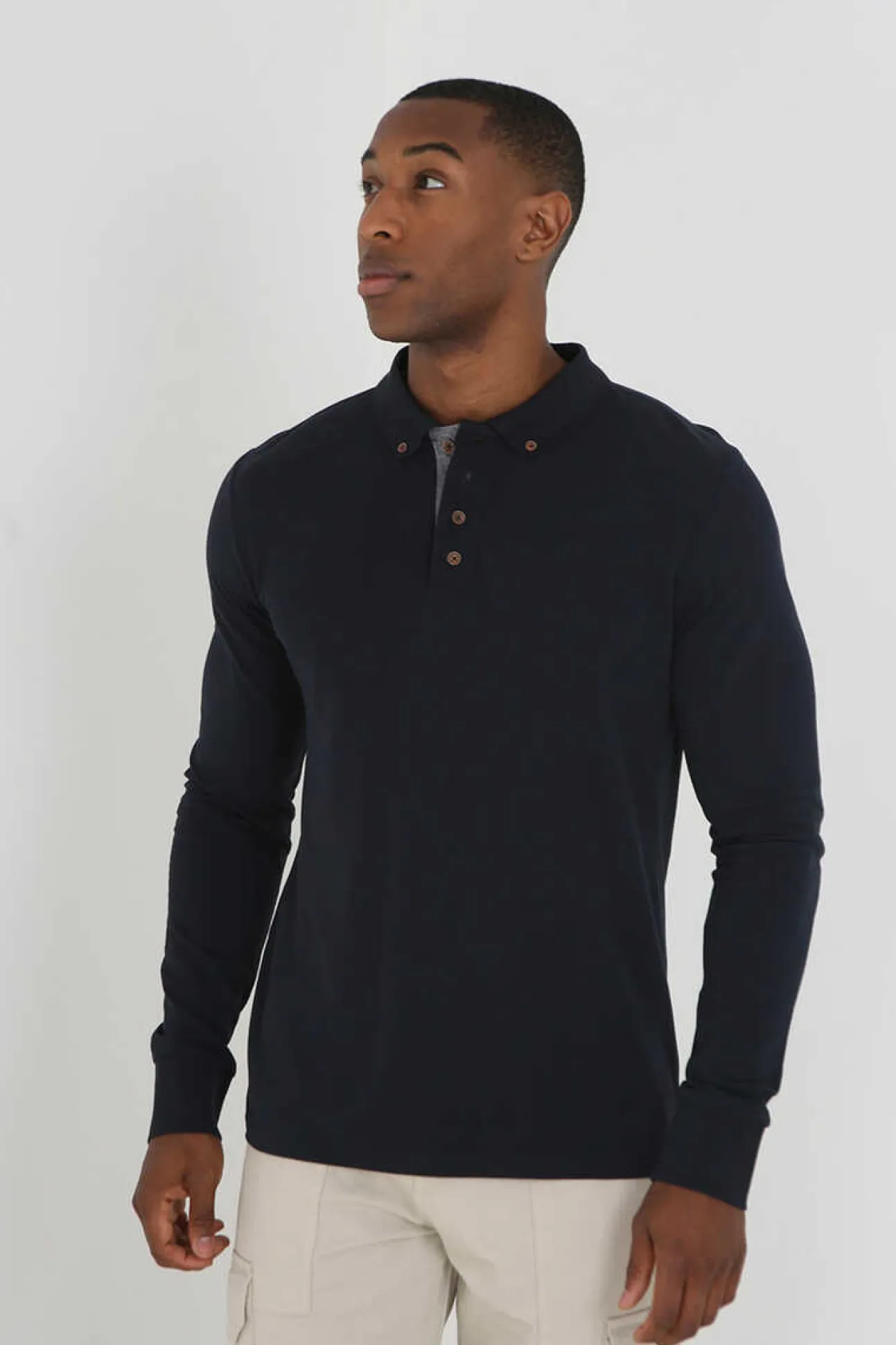 Polo Pique De Manga Comprida