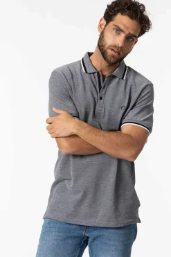 Polo Pique Detalhe Estampado Com Relevo