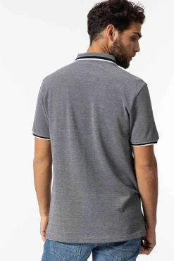 Polo Pique Detalhe Estampado Com Relevo