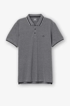 Polo Pique Detalhe Estampado Com Relevo