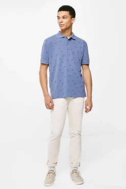 Polo Pique Estampado All Over