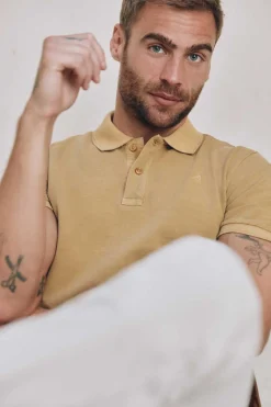 Polo Pique Lavado Bordado De Aviao