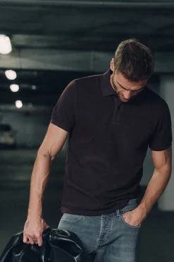 Polo Pique Lavado Bordado De Aviao