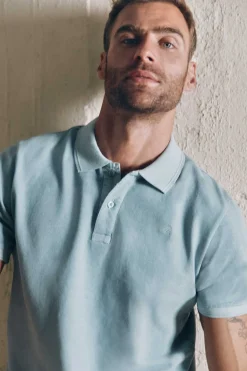 Polo Pique Lavado Bordado De Aviao