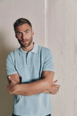 Polo Pique Lavado Bordado De Aviao