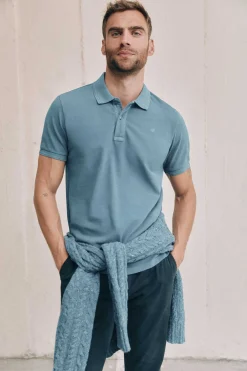 Polo Pique Lavado Bordado De Aviao