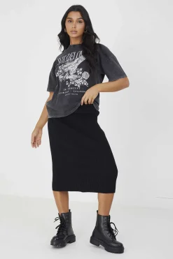 Saia Canelada De Malha