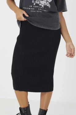 Saia Canelada De Malha