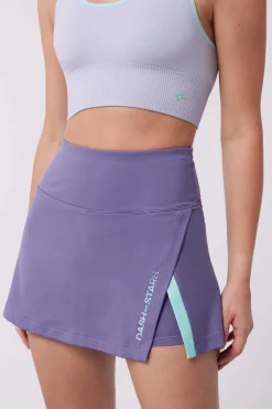 Saia Com Malha Interior Em Lilas