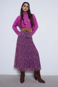 Saia Comprida Estampada