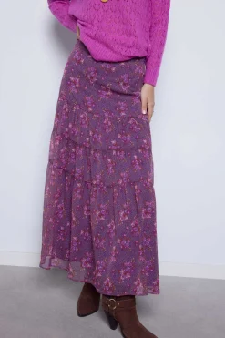 Saia Comprida Estampada