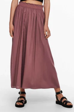 Saia Comprida Folgada Com Cintura Elastica