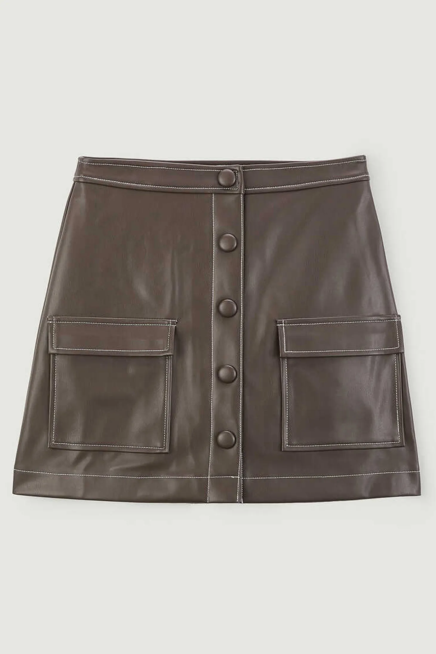 Saia Curta Abotoada De Polipele