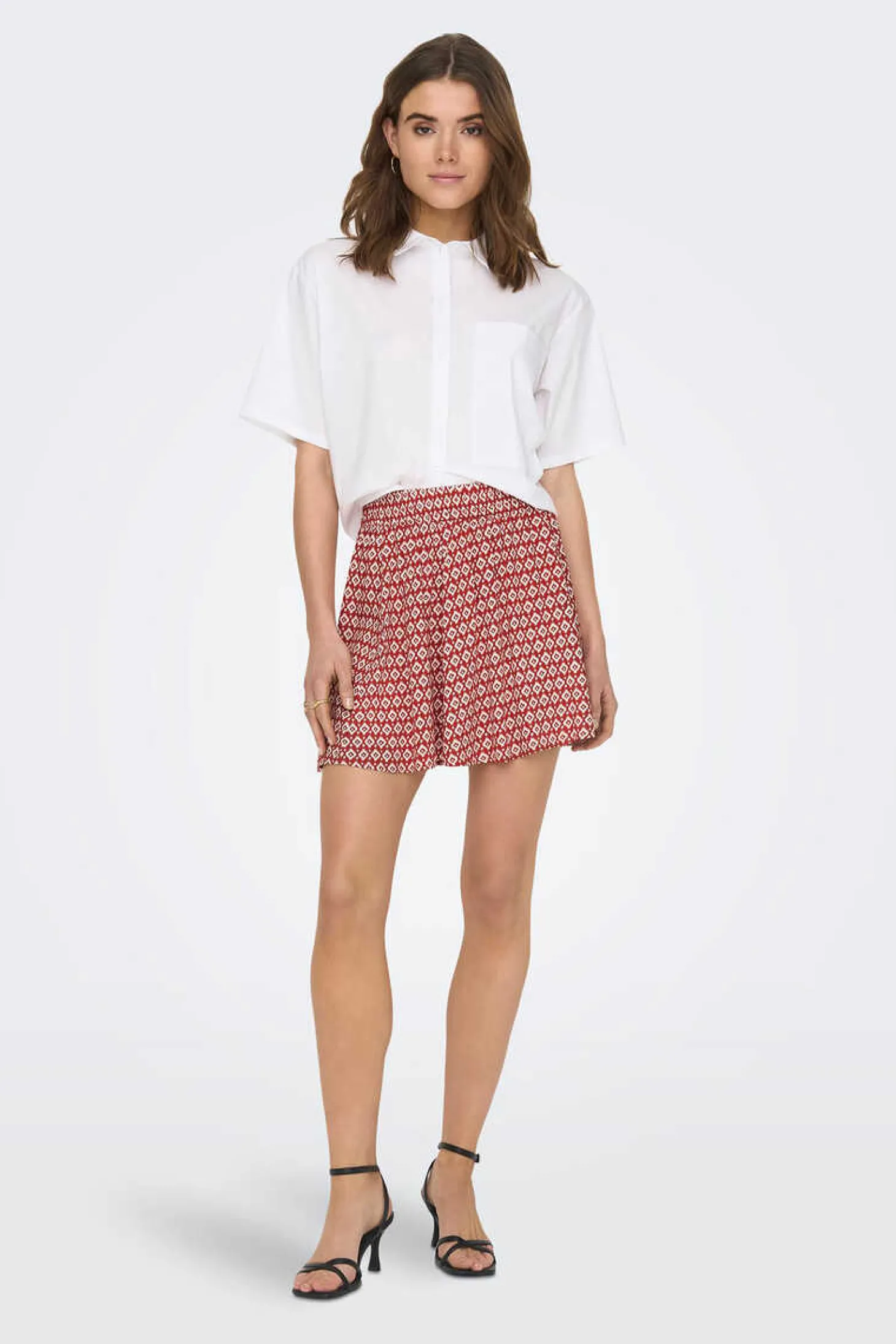 Saia Curta Fluida Estampada