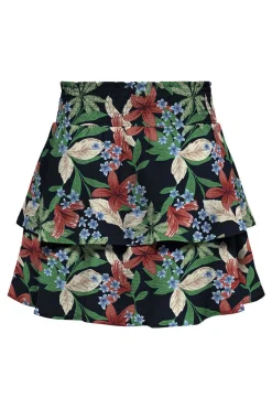 Saia Curta Fluida Folhos