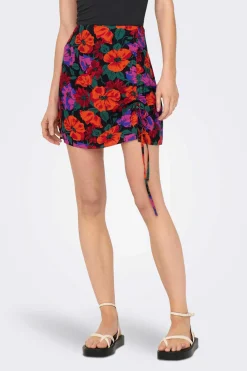 Saia Curta Franzida Estampada