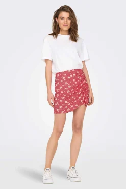 Saia Curta Franzida Estampada