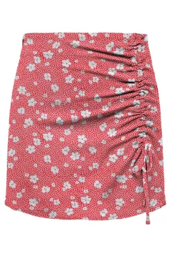 Saia Curta Franzida Estampada