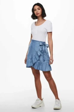 Saia Curta Tencel Cruzada