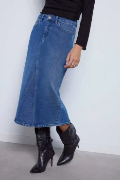 Saia Denim Midi