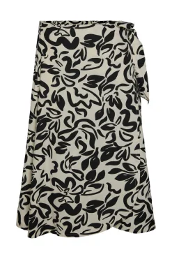 Saia Midi Com Estampado Floral.