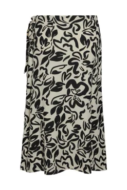 Saia Midi Com Estampado Floral.